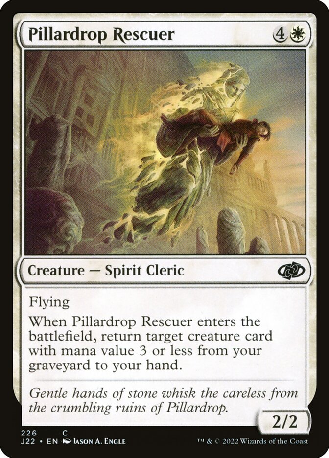MTG Card Title: Pillardrop Rescuer J22/226