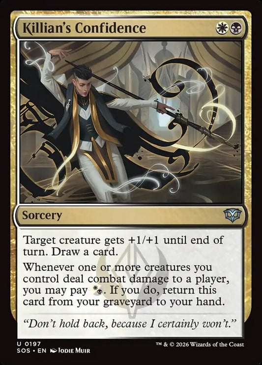MTG Card Title: Killian's Confidence SOS/197