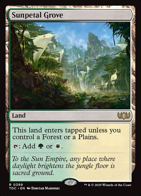 MTG Card Title: Sunpetal Grove TDC/399
