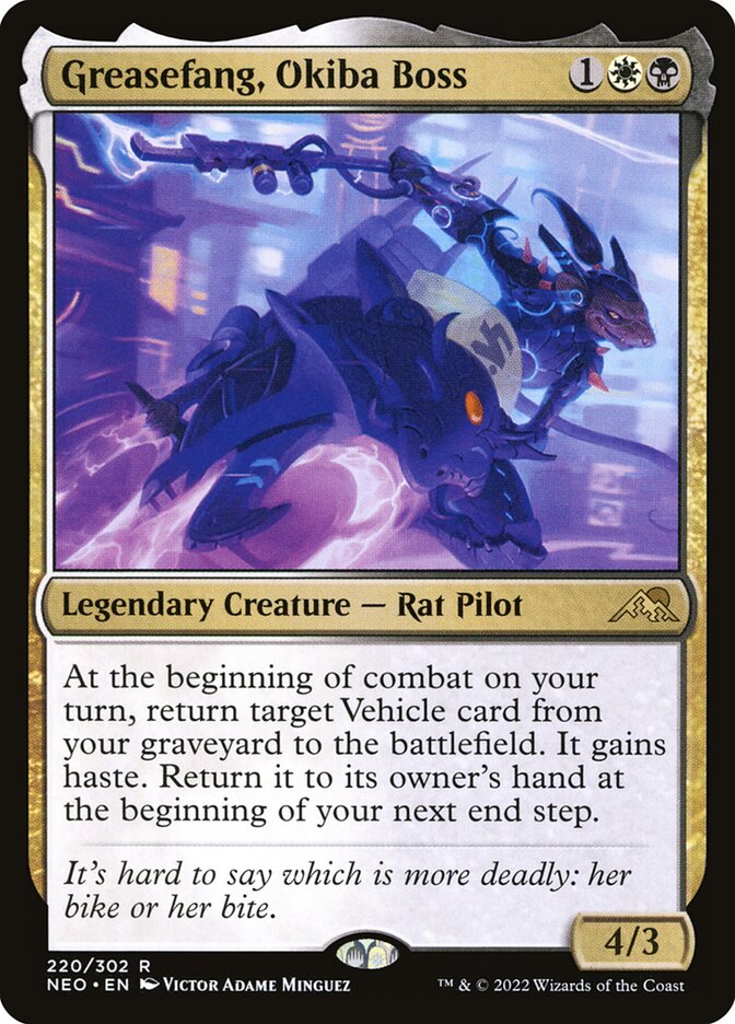 MTG Card Title: Greasefang, Okiba Boss NEO/220