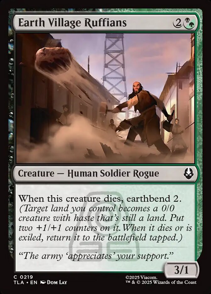MTG Card Title: Earth Village Ruffians TLA/219