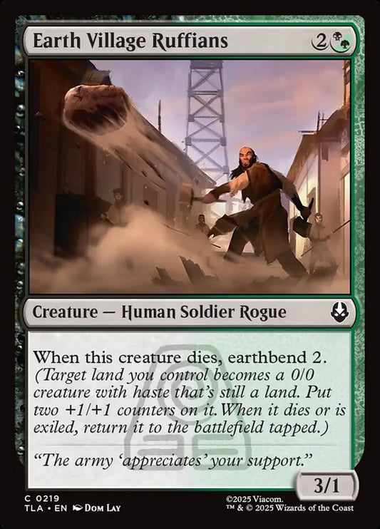 MTG Card Title: Earth Village Ruffians TLA/219