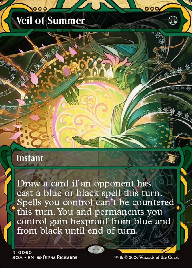 MTG Card Title: Veil of Summer SOA/60