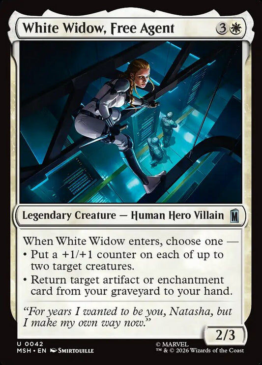 MTG Card Title: White Widow, Free Agent MSH/42