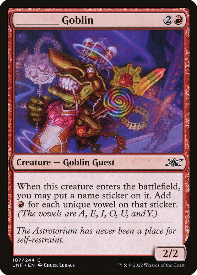 MTG Card Title: _____ Goblin UNF/107