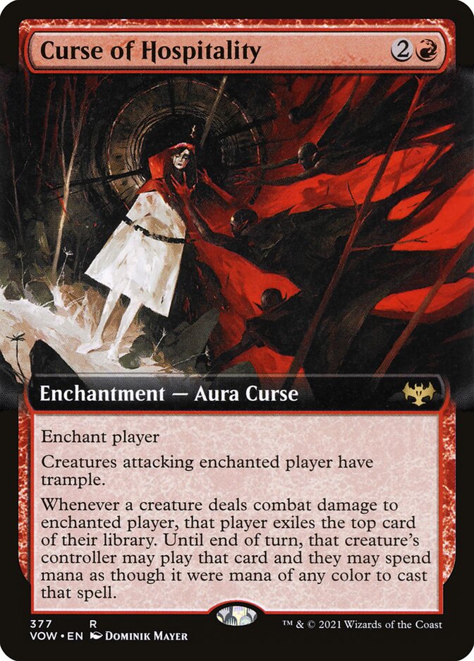 MTG Card Title: Curse of Hospitality VOW/377
