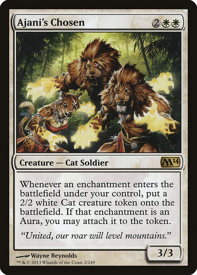MTG Card Title: Ajani's Chosen M14/2