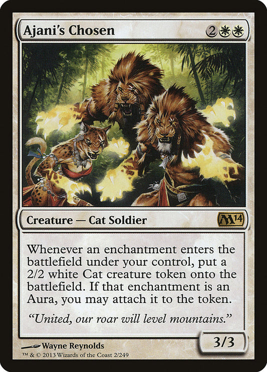 MTG Card Title: Ajani's Chosen M14/2