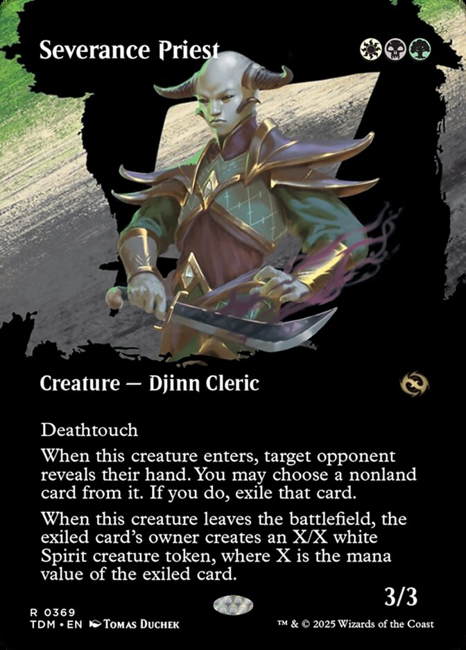 MTG Card Title: Severance Priest TDM/369