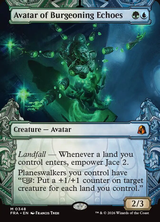 MTG Card Title: Avatar of Burgeoning Echoes FRA/348