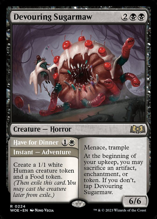 MTG Card Title: Devouring Sugarmaw // Have for Dinner WOE/224