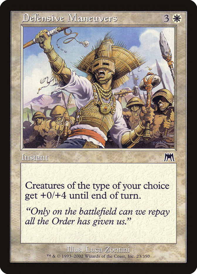 MTG Card Title: Defensive Maneuvers ONS/23