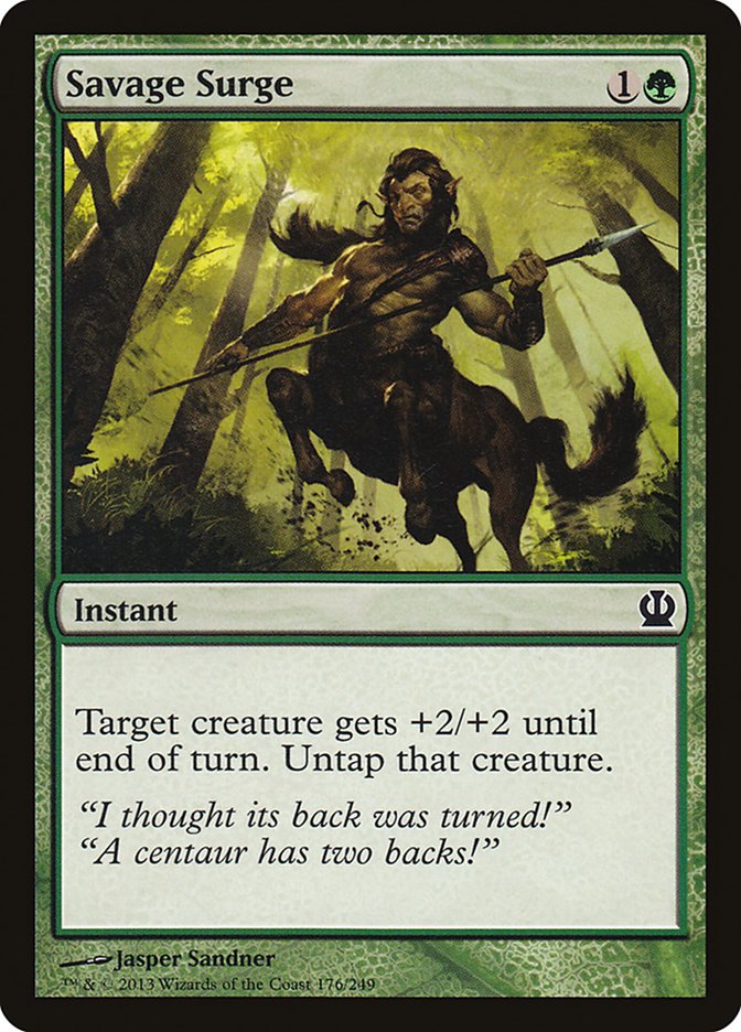 MTG Card Title: Savage Surge THS/176