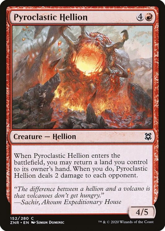 MTG Card Title: Pyroclastic Hellion ZNR/152