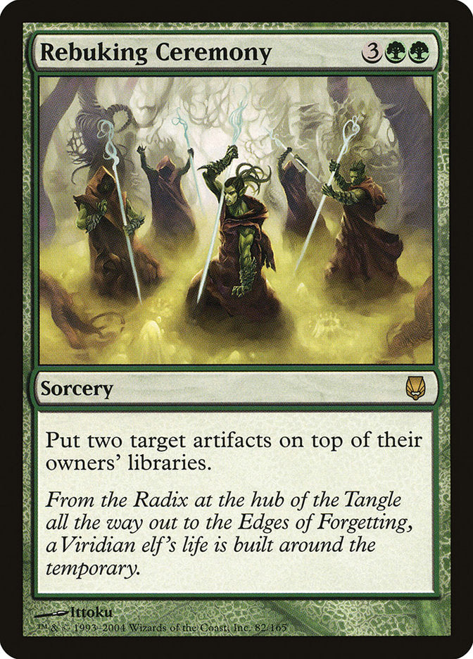 MTG Card Title: Rebuking Ceremony DST/82