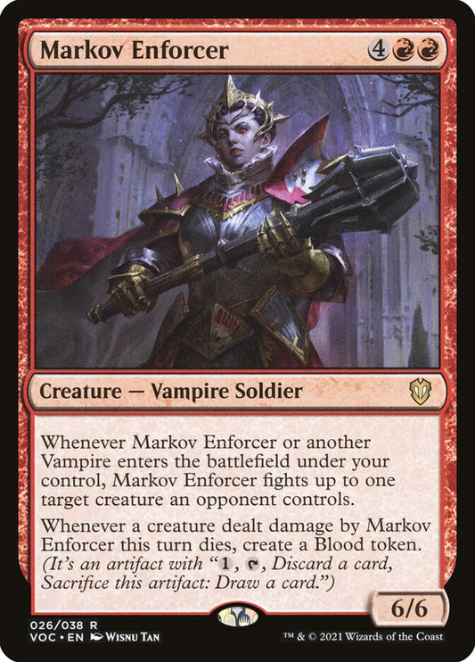 MTG Card Title: Markov Enforcer VOC/26