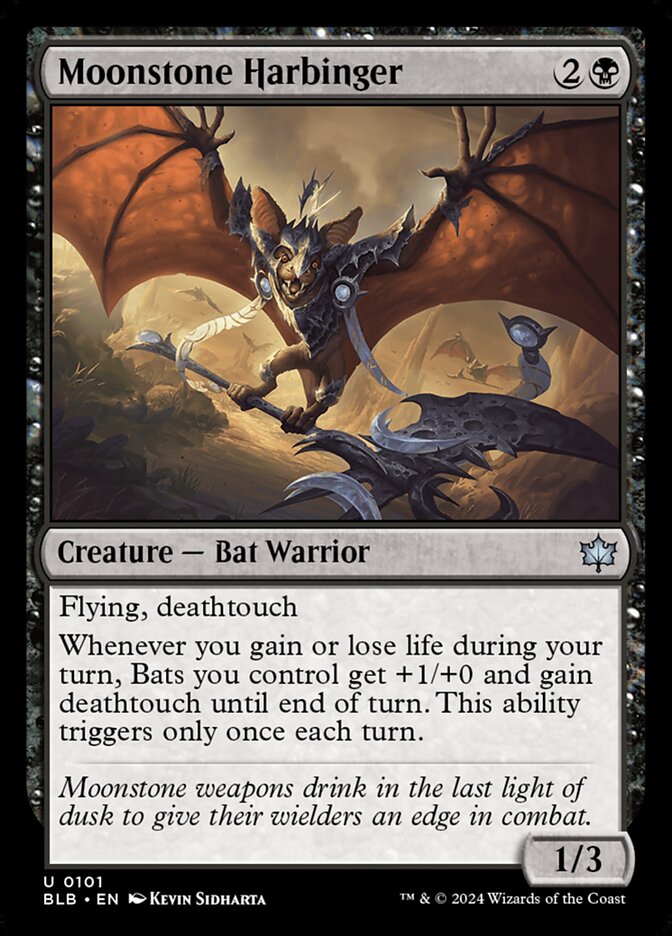 MTG Card Title: Moonstone Harbinger BLB/101
