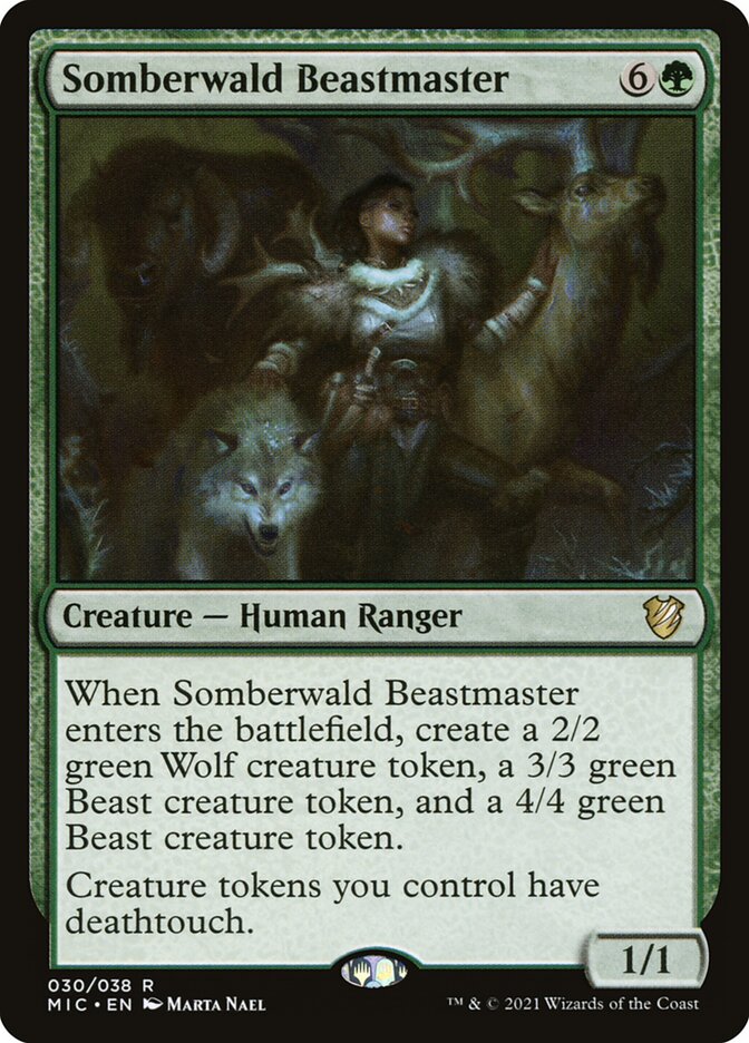 MTG Card Title: Somberwald Beastmaster MIC/30
