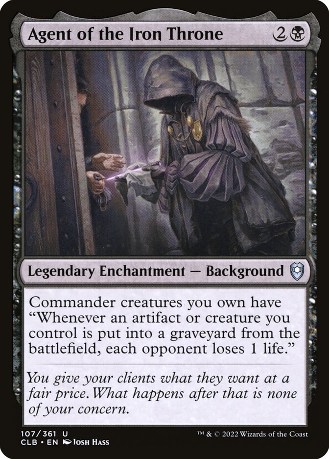 MTG Card Title: Agent of the Iron Throne CLB/107