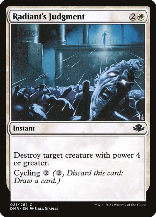 MTG Card Title: Radiant's Judgment DMR/21