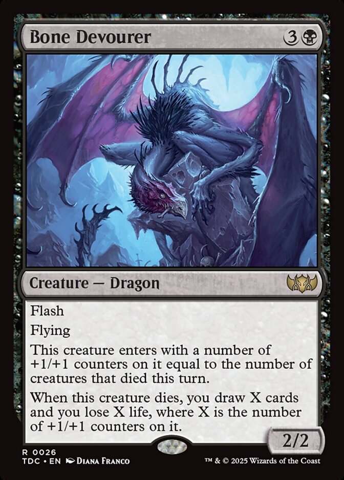 MTG Card Title: Bone Devourer TDC/26
