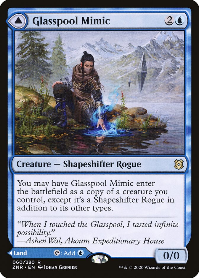 MTG Card Title: Glasspool Mimic // Glasspool Shore ZNR/60