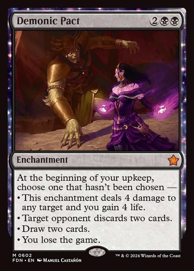 MTG Card Title: Demonic Pact FDN/602