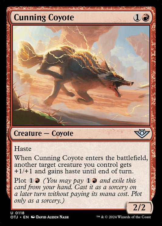 MTG Card Title: Cunning Coyote OTJ/118