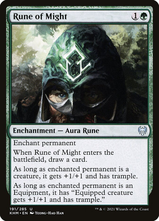 MTG Card Title: Rune of Might KHM/191