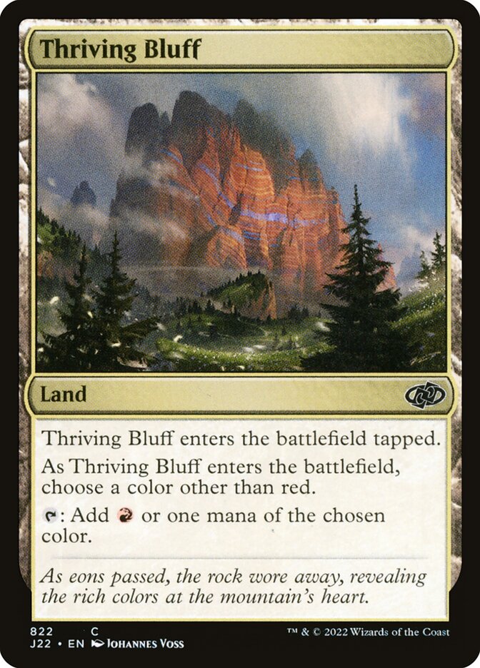 MTG Card Title: Thriving Bluff J22/822