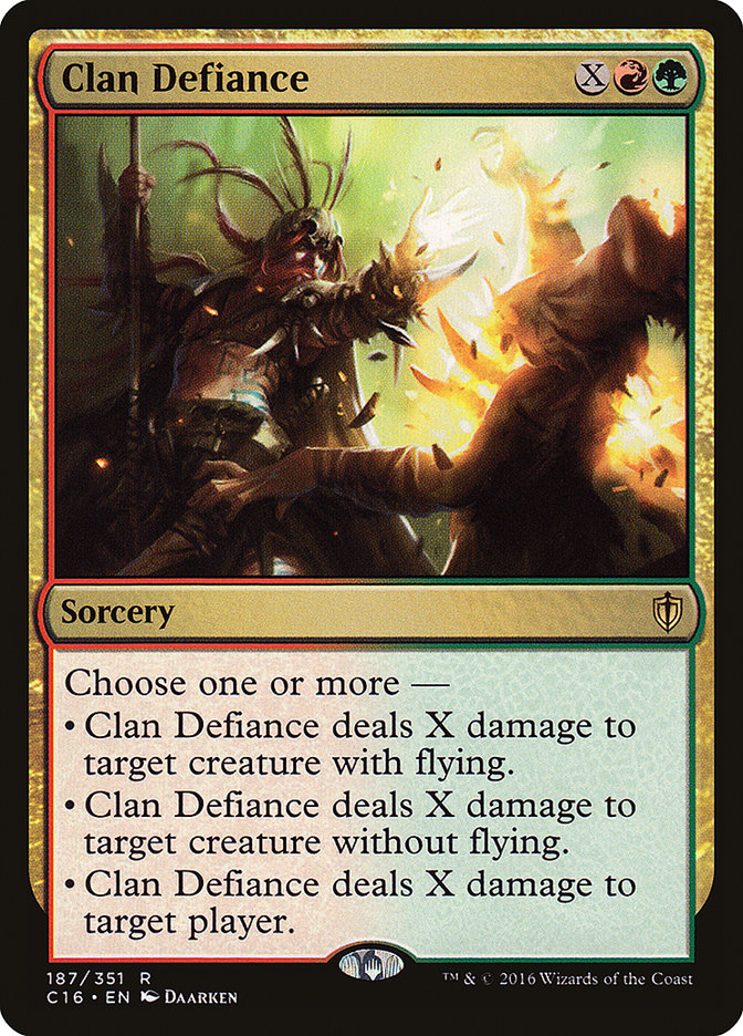 MTG Card Title: Clan Defiance C16/187