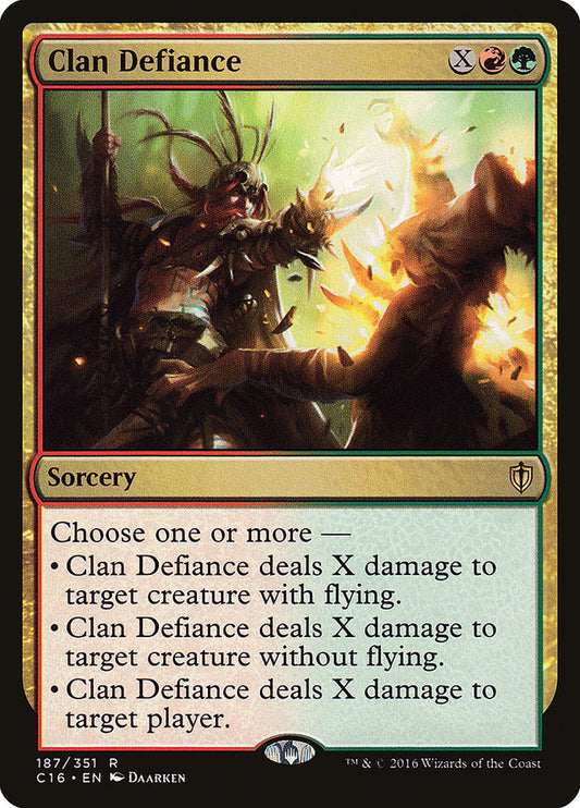 MTG Card Title: Clan Defiance C16/187