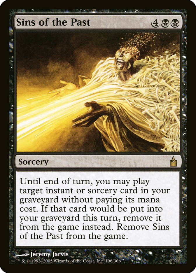 MTG Card Title: Sins of the Past RAV/106