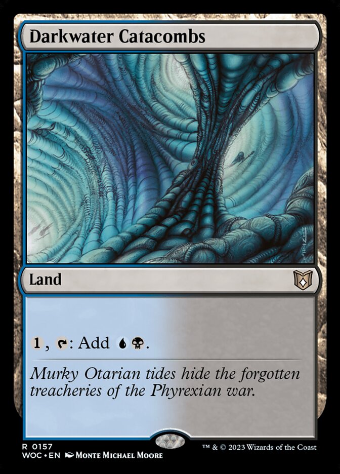 MTG Card Title: Darkwater Catacombs WOC/157