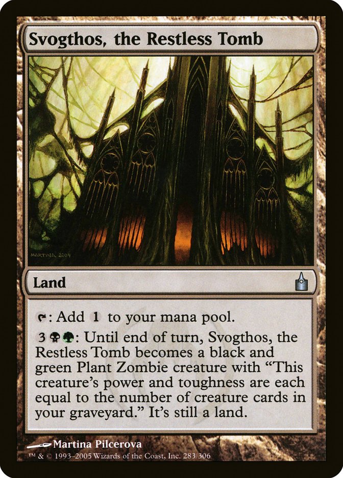 MTG Card Title: Svogthos, the Restless Tomb RAV/283