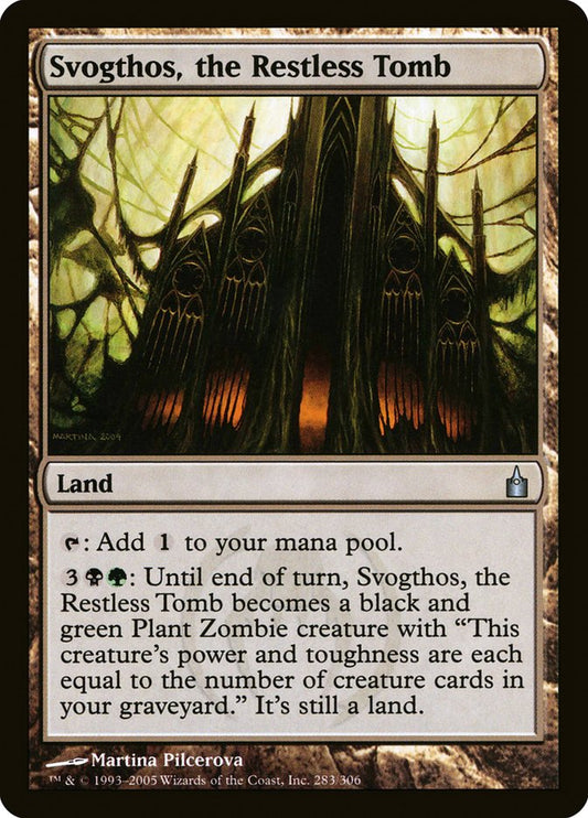 MTG Card Title: Svogthos, the Restless Tomb RAV/283