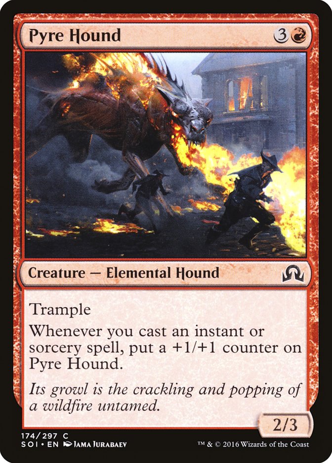 MTG Card Title: Pyre Hound SOI/174