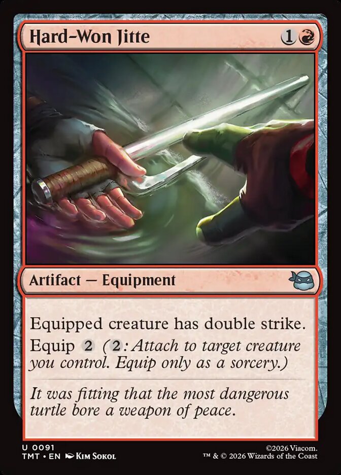 MTG Card Title: Hard-Won Jitte TMT/91