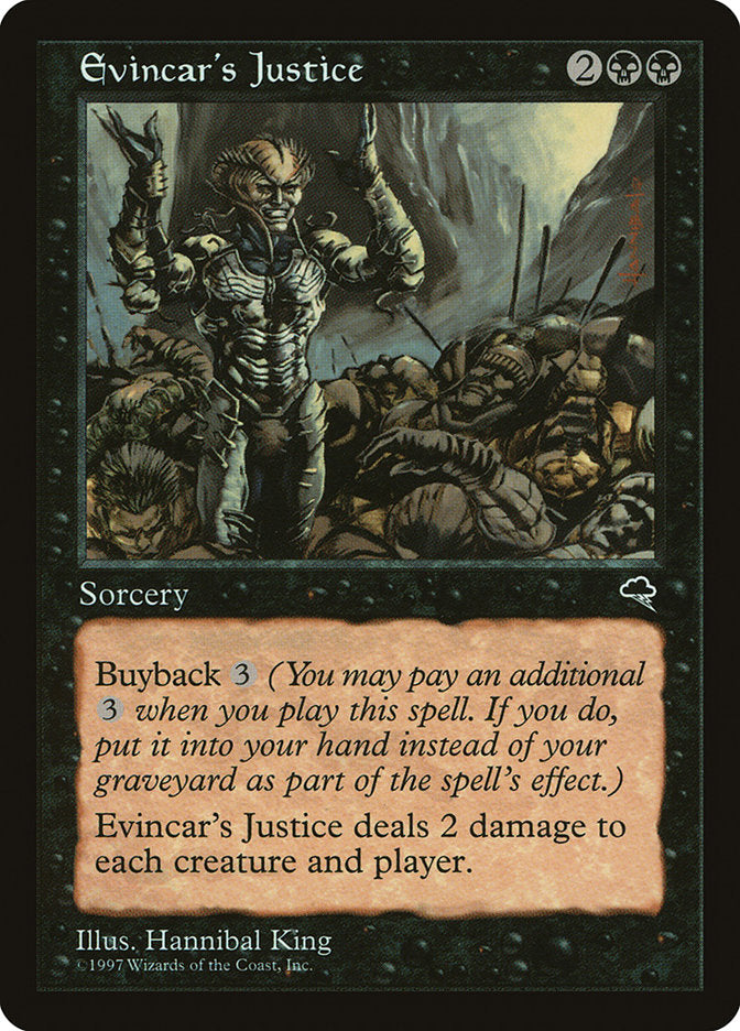 MTG Card Title: Evincar's Justice TMP/134