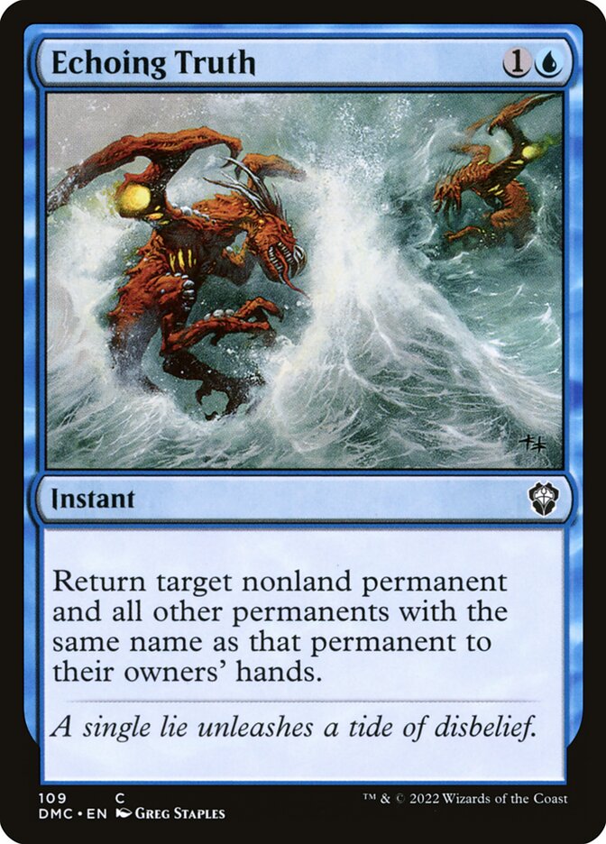 MTG Card Title: Echoing Truth DMC/109