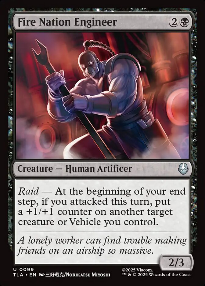 MTG Card Title: Fire Nation Engineer TLA/99