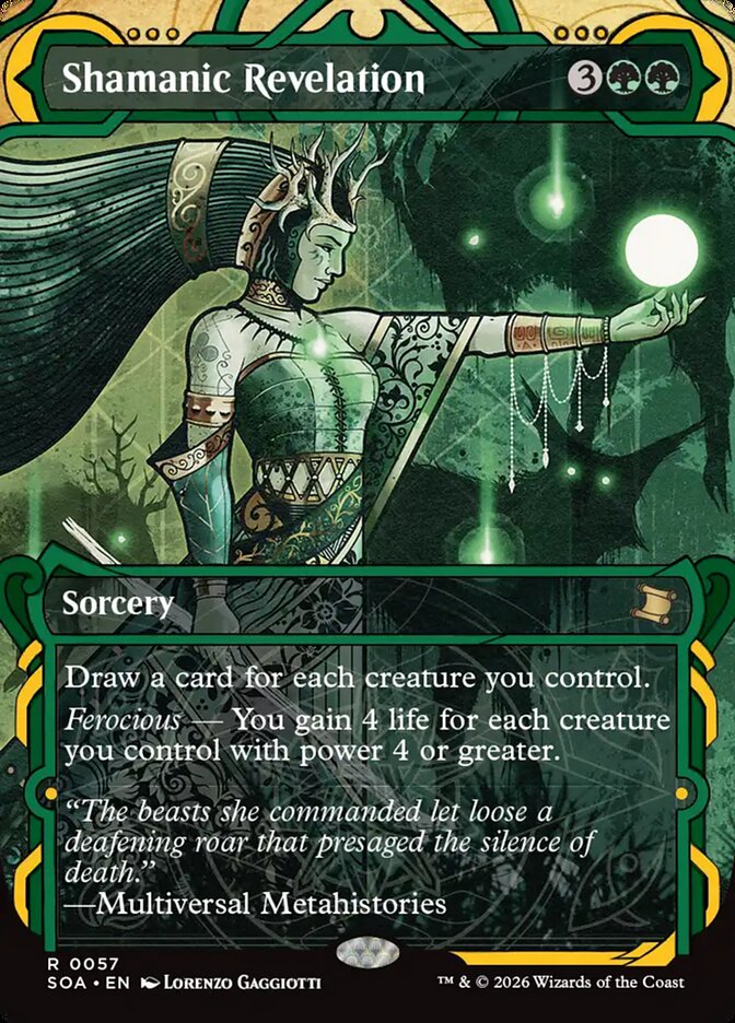 MTG Card Title: Shamanic Revelation SOA/57