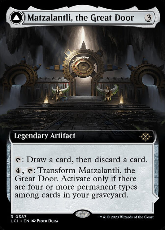 MTG Card Title: Matzalantli, the Great Door // The Core LCI/387