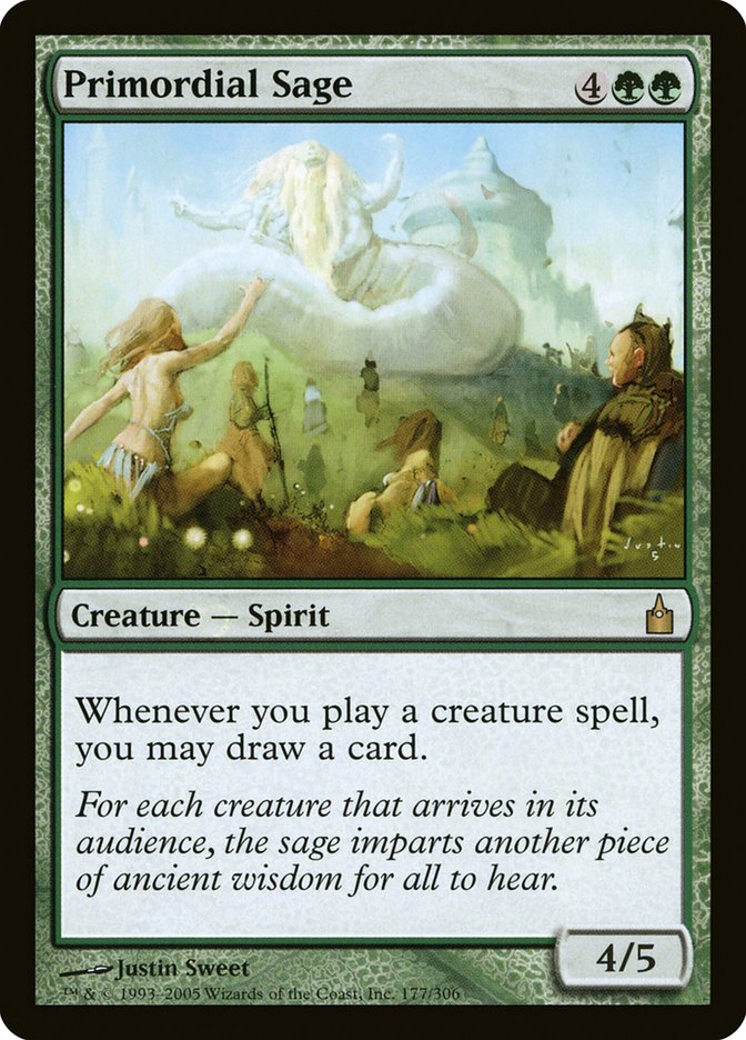 MTG Card Title: Primordial Sage RAV/177