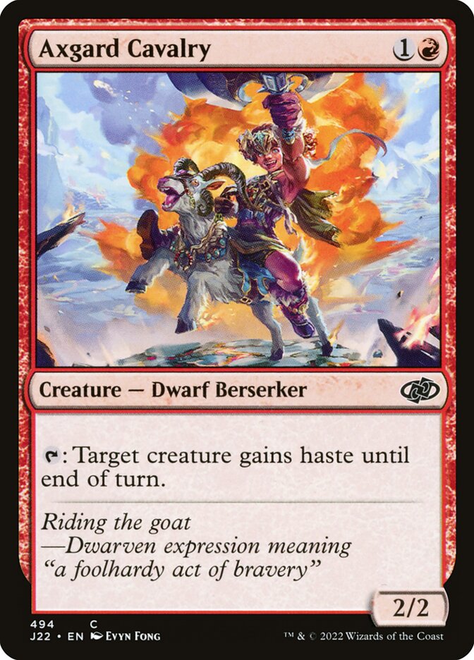 MTG Card Title: Axgard Cavalry J22/494