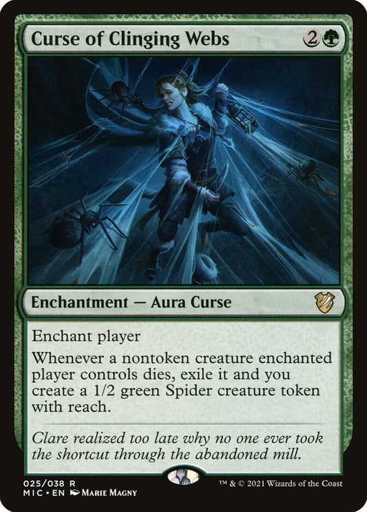 MTG Card Title: Curse of Clinging Webs MIC/25