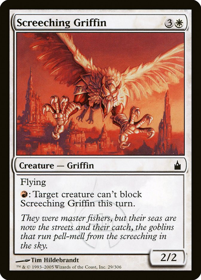 MTG Card Title: Screeching Griffin RAV/29