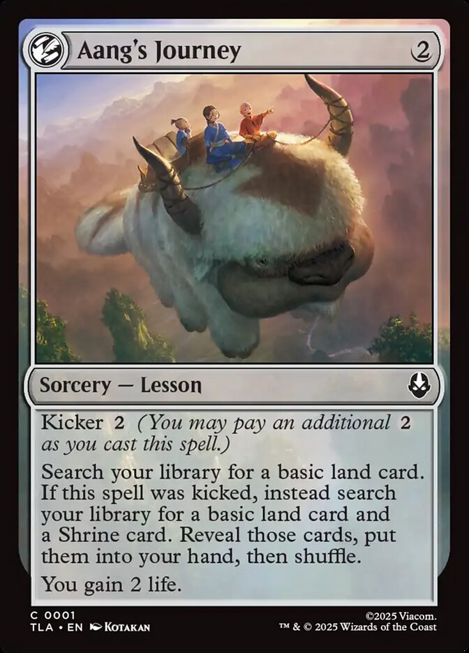 MTG Card Title: Aang's Journey TLA/1