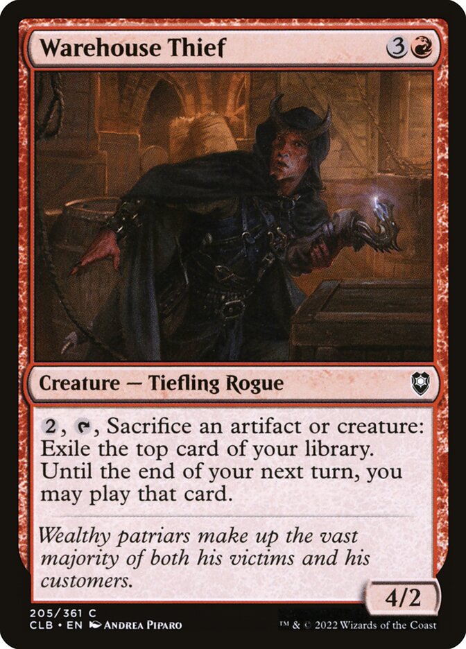 MTG Card Title: Warehouse Thief CLB/205