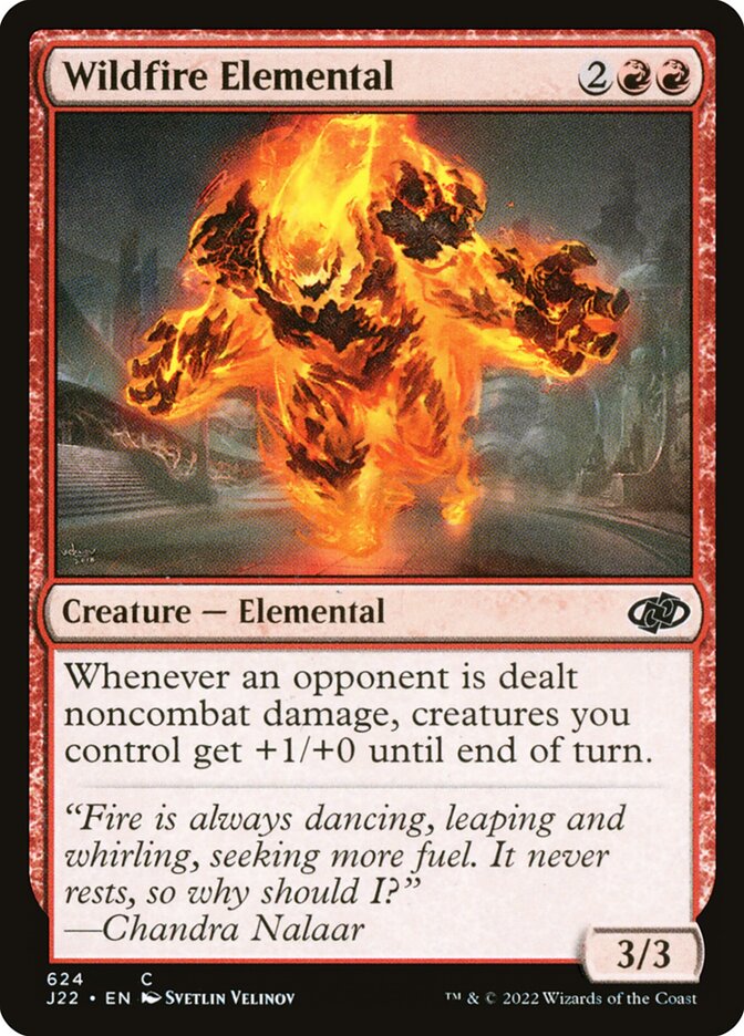 MTG Card Title: Wildfire Elemental J22/624